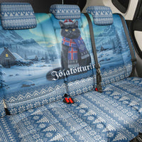 Iceland Christmas Back Car Seat Cover Icelandic Yule Cat - Wonder Print Shop