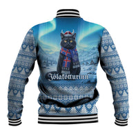 Iceland Christmas Baseball Jacket Icelandic Yule Cat LT19