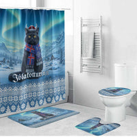 Iceland Christmas Bathroom Set Icelandic Yule Cat - Wonder Print Shop