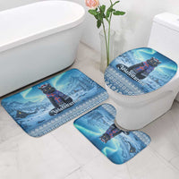 Iceland Christmas Bathroom Set Icelandic Yule Cat - Wonder Print Shop