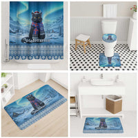 Iceland Christmas Bathroom Set Icelandic Yule Cat - Wonder Print Shop