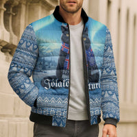 Iceland Christmas Bomber Puffer Jacket Icelandic Yule Cat LT19