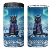 Iceland Christmas 4 in 1 Can Cooler Tumbler Icelandic Yule Cat - Wonder Print Shop