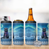 Iceland Christmas 4 in 1 Can Cooler Tumbler Icelandic Yule Cat - Wonder Print Shop
