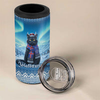 Iceland Christmas 4 in 1 Can Cooler Tumbler Icelandic Yule Cat - Wonder Print Shop