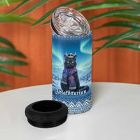 Iceland Christmas 4 in 1 Can Cooler Tumbler Icelandic Yule Cat - Wonder Print Shop
