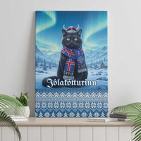 Iceland Christmas Canvas Wall Art Icelandic Yule Cat - Wonder Print Shop