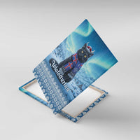 Iceland Christmas Canvas Wall Art Icelandic Yule Cat - Wonder Print Shop