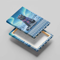 Iceland Christmas Canvas Wall Art Icelandic Yule Cat - Wonder Print Shop