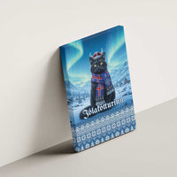 Iceland Christmas Canvas Wall Art Icelandic Yule Cat - Wonder Print Shop