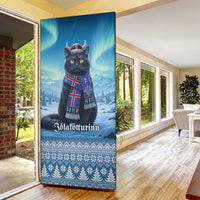 Iceland Christmas Door Cover Icelandic Yule Cat - Wonder Print Shop