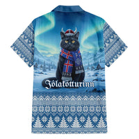 Iceland Christmas Family Matching Off Shoulder Maxi Dress and Hawaiian Shirt Icelandic Yule Cat LT19
