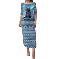 Iceland Christmas Family Matching Puletasi and Hawaiian Shirt Icelandic Yule Cat LT19