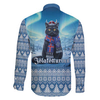 Iceland Christmas Family Matching Short Sleeve Bodycon Dress and Hawaiian Shirt Icelandic Yule Cat LT19