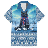 Iceland Christmas Family Matching Summer Maxi Dress and Hawaiian Shirt Icelandic Yule Cat LT19
