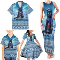 Iceland Christmas Family Matching Tank Maxi Dress and Hawaiian Shirt Icelandic Yule Cat LT19