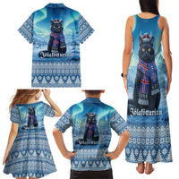 Iceland Christmas Family Matching Tank Maxi Dress and Hawaiian Shirt Icelandic Yule Cat LT19