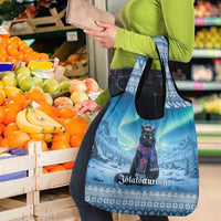 Iceland Christmas Grocery Bag Icelandic Yule Cat - Wonder Print Shop