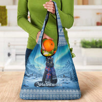 Iceland Christmas Grocery Bag Icelandic Yule Cat - Wonder Print Shop