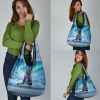 Iceland Christmas Grocery Bag Icelandic Yule Cat - Wonder Print Shop