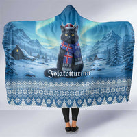 Iceland Christmas Hooded Blanket Icelandic Yule Cat - Wonder Print Shop