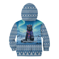 Iceland Christmas Kid Hoodie Icelandic Yule Cat LT19