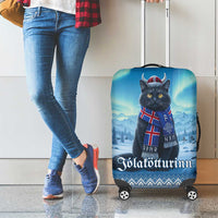 Iceland Christmas Luggage Cover Icelandic Yule Cat - Wonder Print Shop