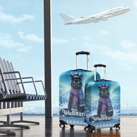 Iceland Christmas Luggage Cover Icelandic Yule Cat - Wonder Print Shop
