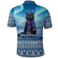 Iceland Christmas Polo Shirt Icelandic Yule Cat LT19