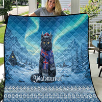 Iceland Christmas Quilt Icelandic Yule Cat - Wonder Print Shop