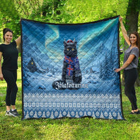 Iceland Christmas Quilt Icelandic Yule Cat - Wonder Print Shop