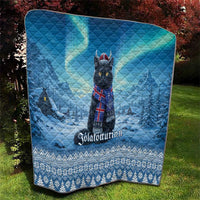 Iceland Christmas Quilt Icelandic Yule Cat - Wonder Print Shop