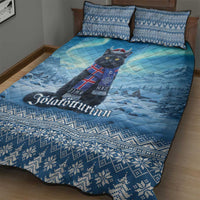 Iceland Christmas Quilt Bed Set Icelandic Yule Cat - Wonder Print Shop