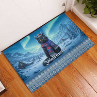 Iceland Christmas Rubber Doormat Icelandic Yule Cat - Wonder Print Shop