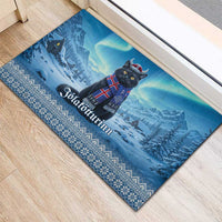 Iceland Christmas Rubber Doormat Icelandic Yule Cat - Wonder Print Shop