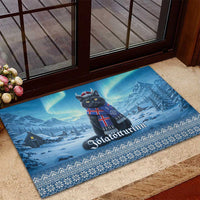 Iceland Christmas Rubber Doormat Icelandic Yule Cat - Wonder Print Shop