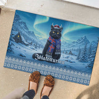Iceland Christmas Rubber Doormat Icelandic Yule Cat - Wonder Print Shop