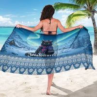 Iceland Christmas Sarong Icelandic Yule Cat - Wonder Print Shop