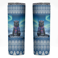 Iceland Christmas Skinny Tumbler Icelandic Yule Cat - Wonder Print Shop