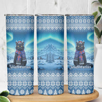 Iceland Christmas Skinny Tumbler Icelandic Yule Cat - Wonder Print Shop