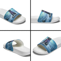 Iceland Christmas Slide Sandals Icelandic Yule Cat - Wonder Print Shop