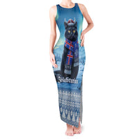 Iceland Christmas Tank Maxi Dress Icelandic Yule Cat LT19