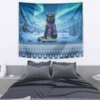 Iceland Christmas Tapestry Icelandic Yule Cat - Wonder Print Shop