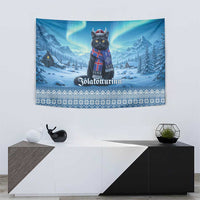 Iceland Christmas Tapestry Icelandic Yule Cat - Wonder Print Shop
