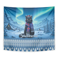 Iceland Christmas Tapestry Icelandic Yule Cat - Wonder Print Shop