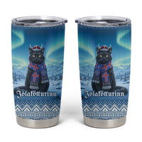 Iceland Christmas Tumbler Cup Icelandic Yule Cat - Wonder Print Shop