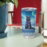Iceland Christmas Tumbler Cup Icelandic Yule Cat - Wonder Print Shop