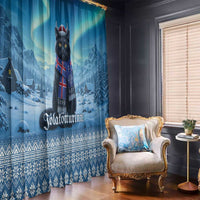 Iceland Christmas Window Curtain Icelandic Yule Cat - Wonder Print Shop