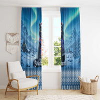 Iceland Christmas Window Curtain Icelandic Yule Cat - Wonder Print Shop