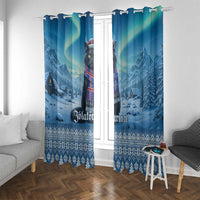 Iceland Christmas Window Curtain Icelandic Yule Cat - Wonder Print Shop